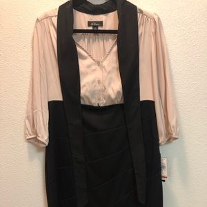 AGB- Black and cream 3/4 sleeve dress size 12